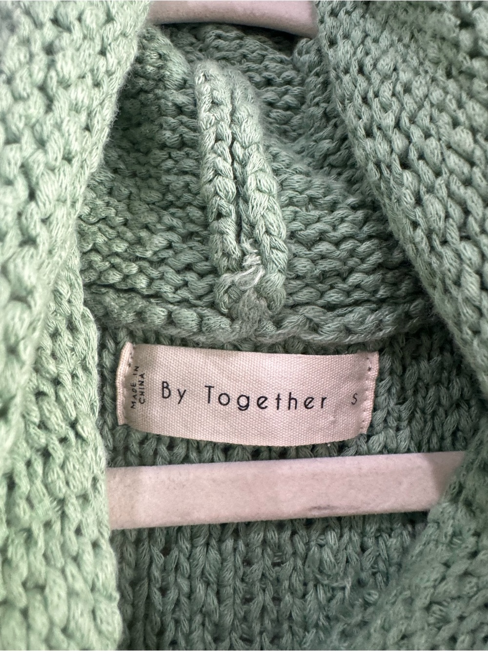 Sage Cotton Knit Cowl Neck Sweater Tank Top Small Sleeveless By Together - Picture 10 of 14